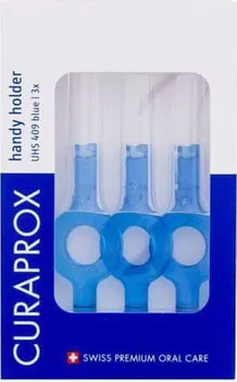 Curaprox UHS 409 držák mezizubních kartáčků s krytkou modrý 3 ks