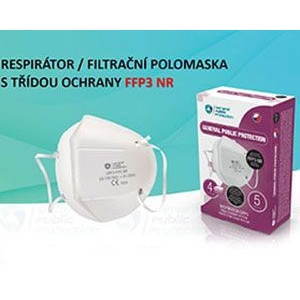 Respirátor FFP3, 5ks, 4vrstvý,nejvyšší ochrana