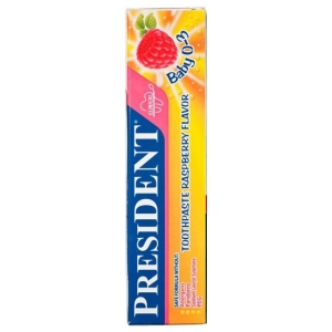 PresiDENT Baby 0-3 malina dětská zubní pasta 30 ml