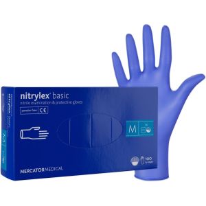 Rukavice nitril 100 ks  tmavě modré bez pudru Basic