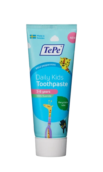 TePe Daily Kids zubní pasta pro děti od 3 do 6 let, 75 ml